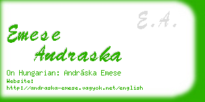emese andraska business card