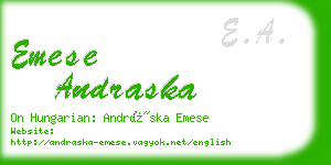 emese andraska business card